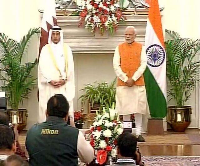 कतर के प्रधानमंत्री से मिले नरेन्द्र मोदी