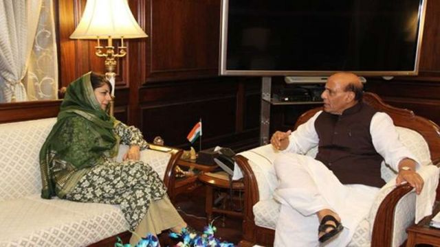 J&K CM Mehbooba met Home Minister Rajnath Singh