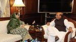 Home Minister Rajnath Singh meets Mehbooba