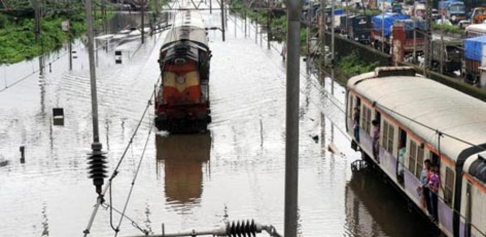 Due to heavy rain number of trains delayed