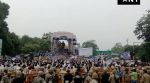Massive protest in Hazratganj over irresponsible remark on Mayawati