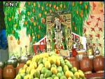 Lord Krishna offered 21000 mango baskets mango festival