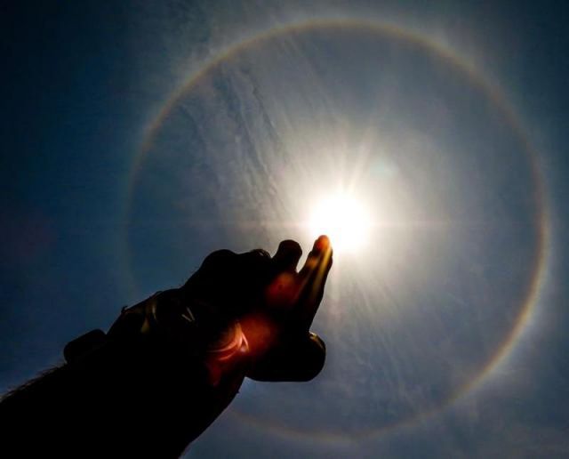 Mysterious Circular Rings spotted around  the Sun