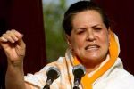 Sonia Gandhi;Events in Kashmir pose grave danger to country