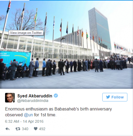 Fisrt time UN celebrated the birth anniversary of Dr. B R Ambedkar