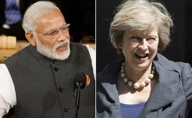 PM Narendra Modi talks to  PM Theresa May over Indo-UK ties