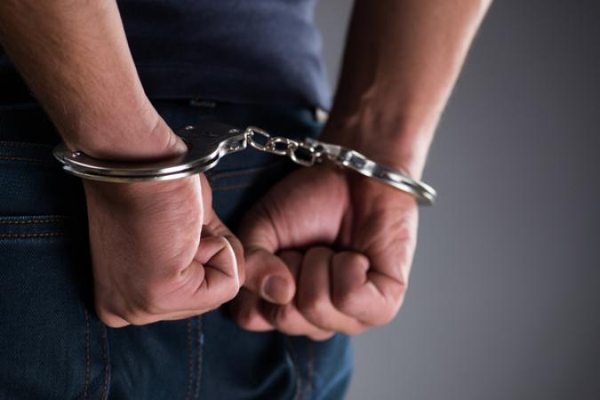 Police arrested a man for offensive behavior towards a woman
