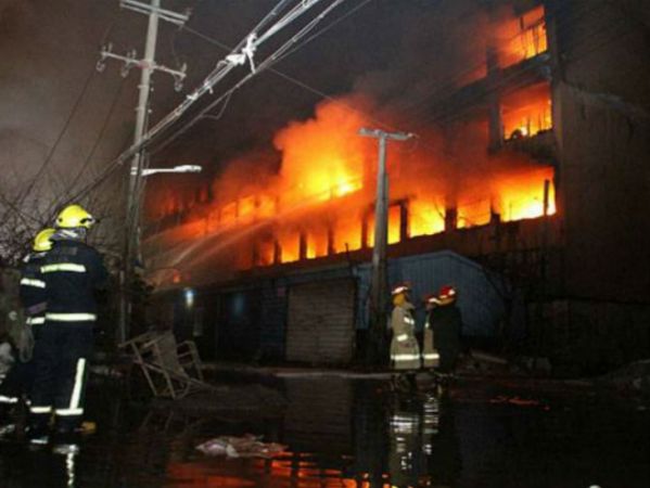 चीन में आग लगने से 18 लोगों की मौत