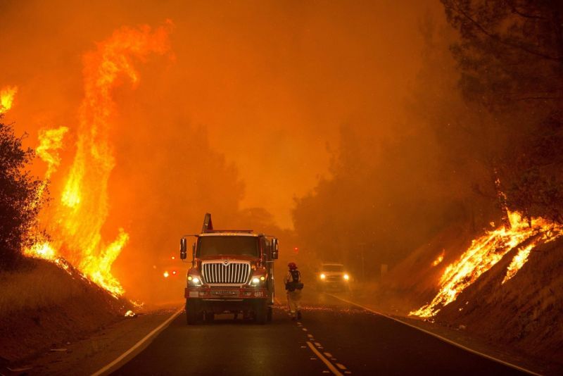 कैलीफोर्निया के जंगल में लगी इतिहास की सबसे भीषण आग