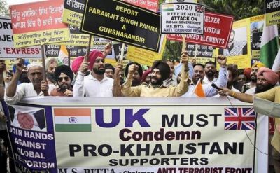 लंदन: खालिस्तान समर्थन रैली को 'हाँ' और भारत की आज़ादी रैली को 'ना'