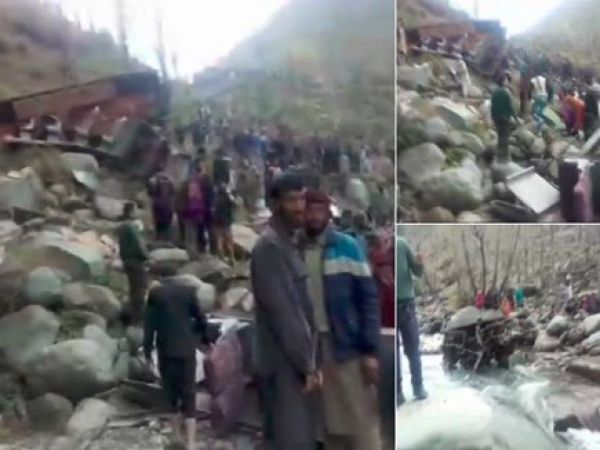 जम्मू-कश्मीर में हुआ सड़क हादसा, बस गिरी खाई में 13 की मौत