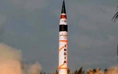 बैलिस्टिक मिसाइल अग्नि - 5 का सफल प्रायोगिक परीक्षण
