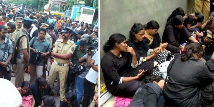 सबरीमाला मंदिर विवाद: भारी विरोध प्रदर्शन के चलते बेरंग लौटी दर्शन करने पहुंची 11 महिलाऐं