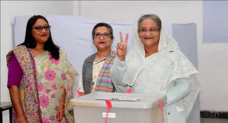 बांग्लादेश चुनाव: तीसरी बार लगातार पीएम बनी शेख हसीना, विपक्ष ने की फर्जी मतदान की शिकायत