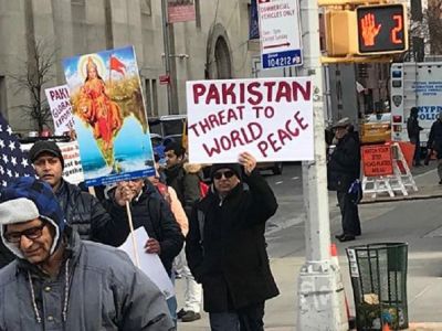 आतंकवाद के खिलाफ एकजुट हुआ विश्व, अमेरिका में पाकिस्तान के खिलाफ विरोध प्रदर्शन