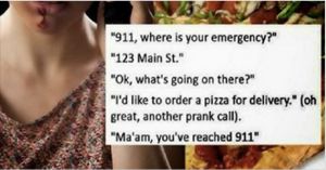 A 911 operator saved life of woman who ordered pizza
