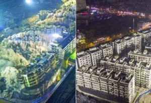 चीन में चन्द सेकण्ड में ताश के पत्तों की तरह ढही 19 इमारतें