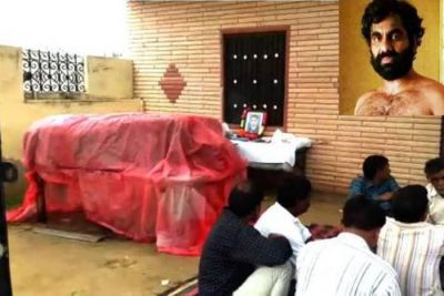 आनंदपाल सिंह का कड़ी सुरक्षा में नागौर में हुआ अंतिम संस्कार