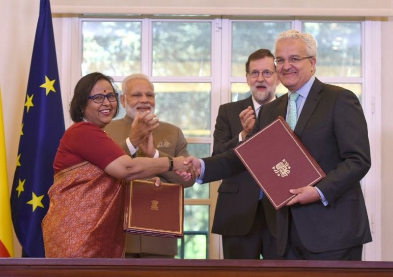 स्पेन और भारत ने सात समझौतों पर किए दस्तखत