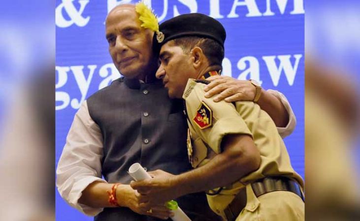बहादुर BSF जवान की वीरता से गृह मंत्री खुश, प्रोटोकॉल तोड़कर राजनाथ सिंह ने गले लगाया