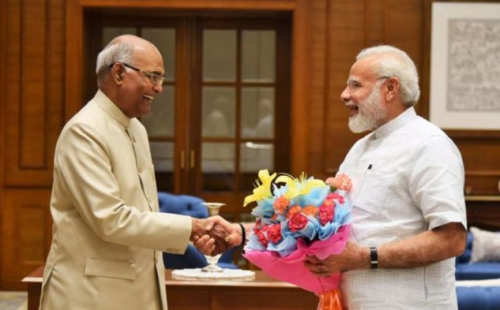 राष्ट्रपति पद के उम्मीदवार रामनाथ कोविंद ने की, PM मोदी से मुलाकात