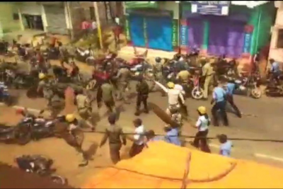 बंगाल में भाजपा की रैली रोकी, पुलिस और कार्यकर्ताओं में हिंसक झड़प