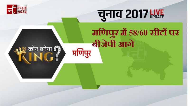 मणिपुर में 58/60 सीटों के रुझान, बीजेपी आगे