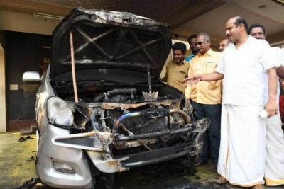 कोयंबटूर में भाजपा नेता की कार पर पेट्रोल बम फेंका
