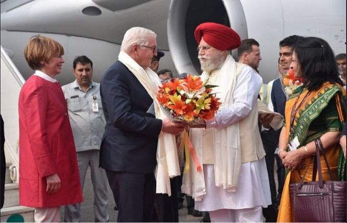 जर्मनी के राष्ट्रपति भारत पहुंचे