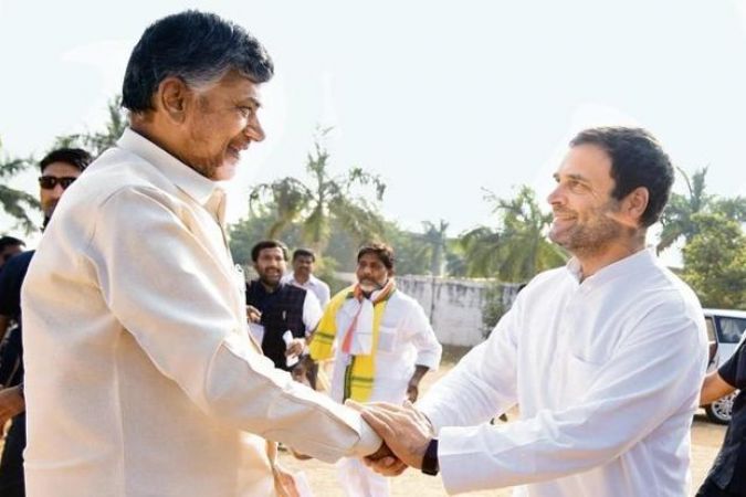 कांग्रेस अध्यक्ष राहुल गांधी और राकांपा प्रमुख शरद पवार से की नायडू ने मुलाकात