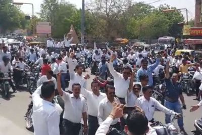उदयपुर में हाईकोर्ट बेंच के विरोध में जोधपुर में वाहन रैली निकाली