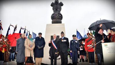 प्रथम विश्व युद्ध को पुरे हुए 100 साल, फ्रांस में भारत ने सैनिकों की याद में बनाया स्मारक