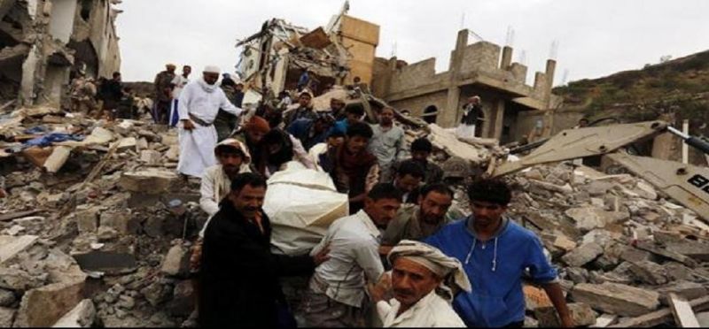 सऊदी गठबंधन ने यमन में किये हवाई हमले