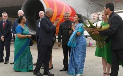 अपनी चार दिवसीय यात्रा के तहत ऑस्ट्रेलिया पहुंचे राष्ट्रपति रामनाथ कोविंद