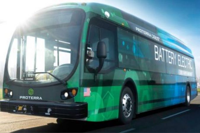 Proterra electric bus can travel 1100 miles on a single charge