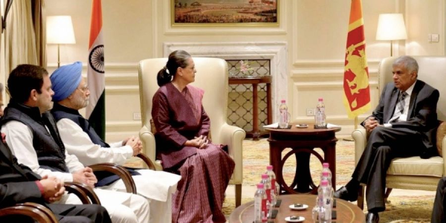 राहुल गाँधी ने की श्रीलंकाई पीएम से मुलाकात, सोनिया और मनमोहन भी थे मौजूद