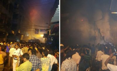 कोलकाता अग्निकांड : 24 घंटे बाद भी नहीं बुझ पाई बागरी बाजार की भीषण आग