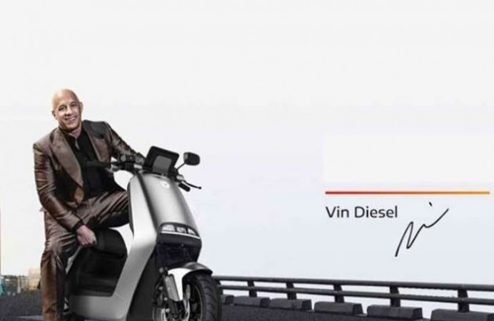 American actor Vin Diesel advertising China's electric scooter