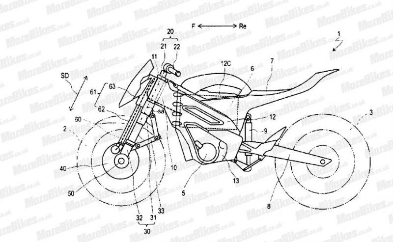 Yamaha files a patent for its new two-wheeler design