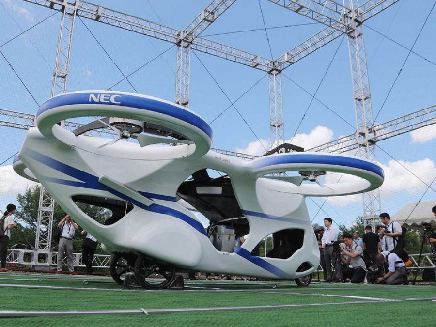 जापान ने बनाई मानवरहित उड़ने वाली कार, परीक्षण की तस्वीरे आई सामने