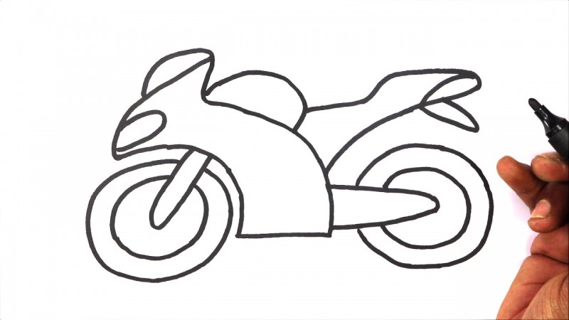 Bike Coloring Page | Easy Drawing Guides