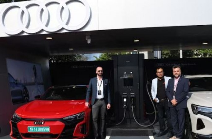 Audi installs its first Ultra Fast EV Charger in India, charges electric car in 26 minutes!