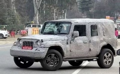 Mahindra Thar 5-Door: Mahindra 5-Door Thar spotted during testing, will get a completely new interior