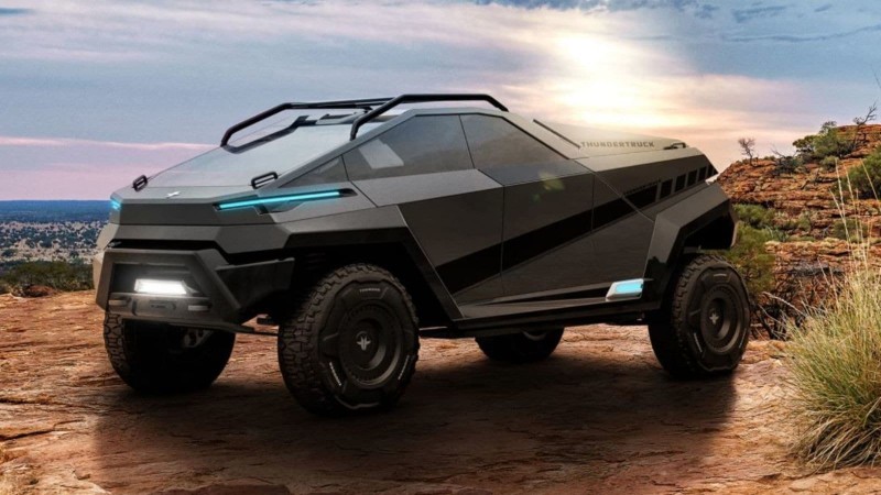 Batmobile gone EV? Check out this 4x4 to 6x6 pickup