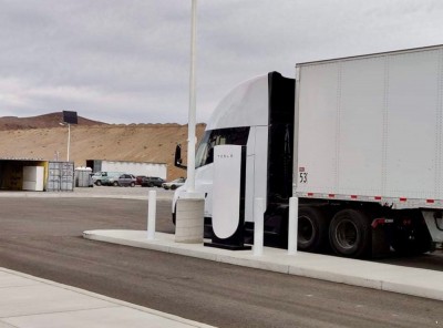 Tesla begins installing its first Megacharger ahead of semi pickup deliveries