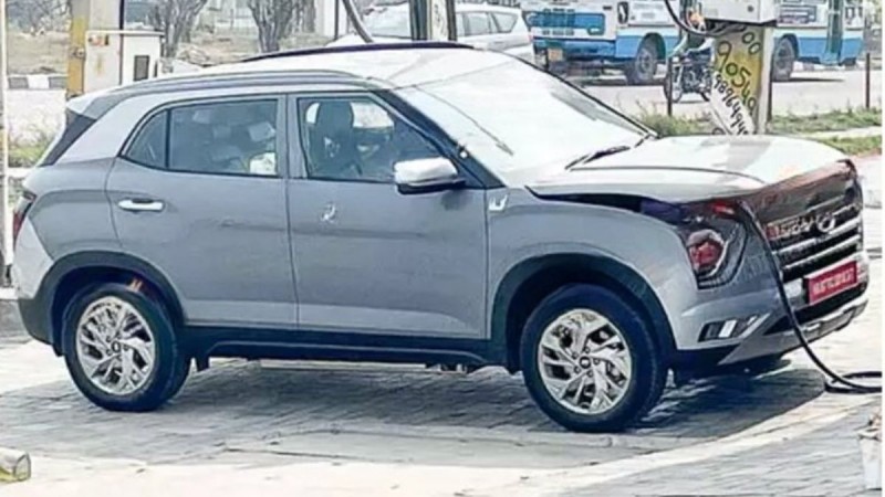Hyundai Creta EV seen during testing, new design details revealed