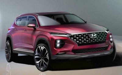 Hyundai released new generation advanced SUV Santa Fe design sketch