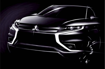 Design of new Mitsubishi Outlander PHEV revealed; global debut on Oct. 28