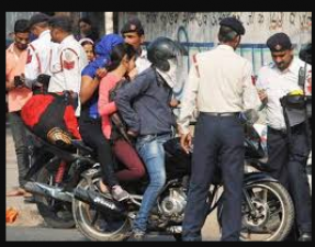Challan will not be issued for tripling and driving without helmet