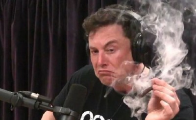 Picture of 'Elon Musk' smoking weed goes viral, says - Twitter's next board meeting is gonna be lit!